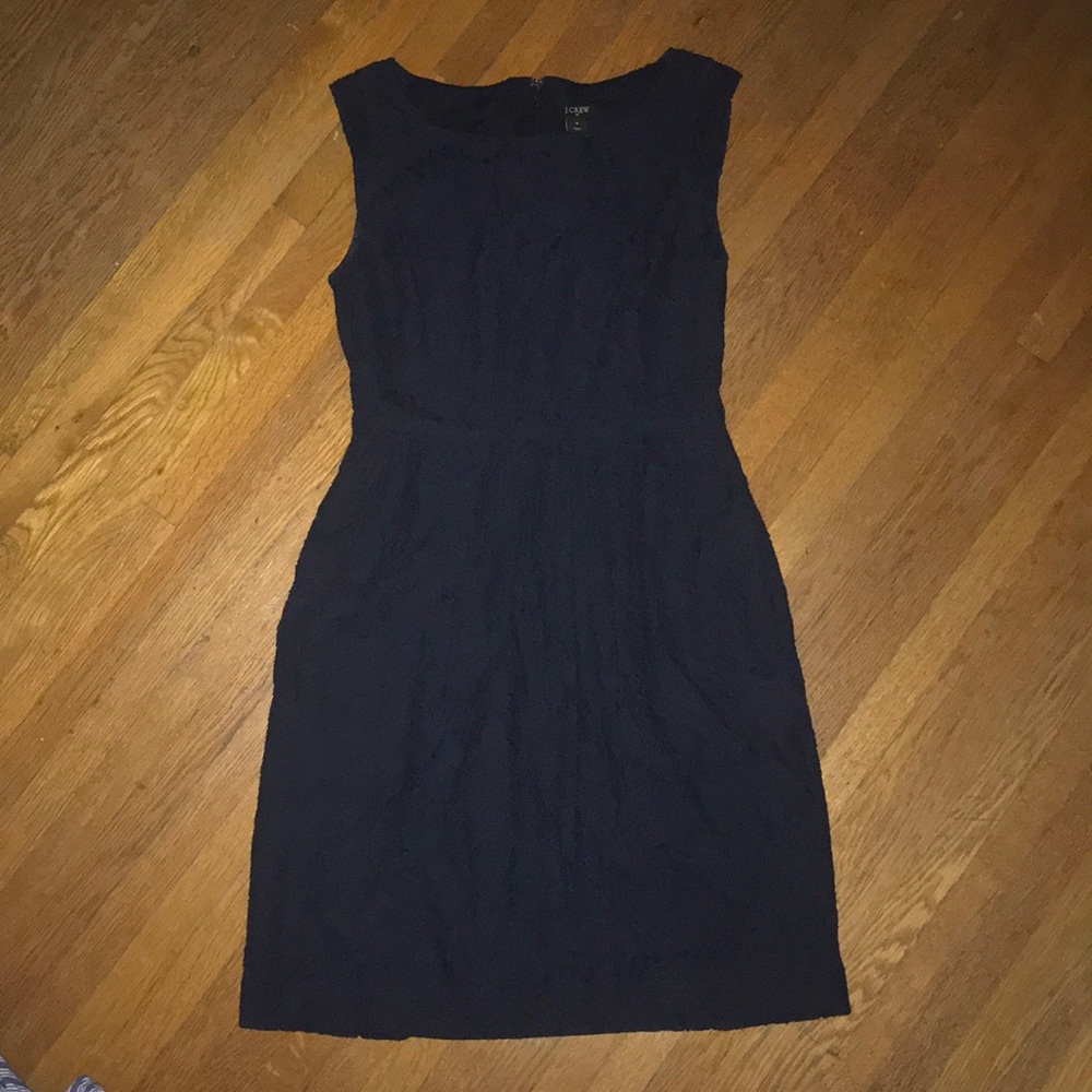 Navy, lace, pencil dress